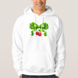 Lucky Clover Bow with Cherries Green Design Hoodie