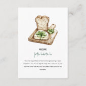 Lucky Clover Bread Recipe for Bride Informatiekaartje (Voorkant)