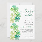 Lucky Clover Bridal Shower Uitnodiging (Voorkant)