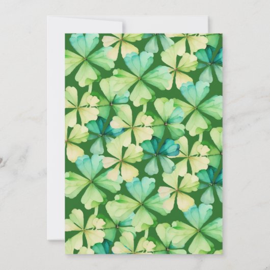 Lucky Clover Bridal Shower Uitnodiging (Achterkant)