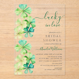 Lucky Clover Bridal Shower Uitnodiging