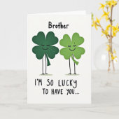 Lucky Clover Broeder Kaart (Gele Bloem)