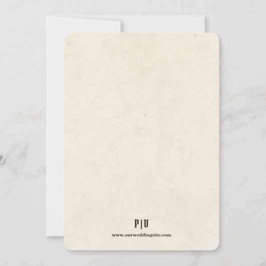 Lucky Clover bruiloft uitnodiging (Achterkant)