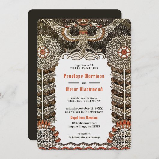 Lucky Clover bruiloft uitnodiging (Voorkant / Achterkant)