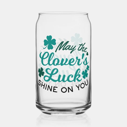 Lucky Clover Charm - May the Clover's Luck Shine Blikvorm Glas (Achterkant)