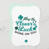 Lucky Clover Charm - May the Clover's Luck Shine Kaart (Voorkant / Achterkant)