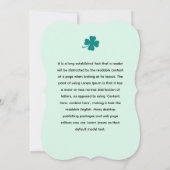 Lucky Clover Charm - May the Clover's Luck Shine Kaart (Achterkant)