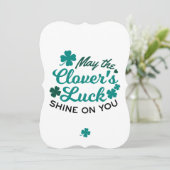 Lucky Clover Charm - May the Clover's Luck Shine Kaart (Staand voorkant)