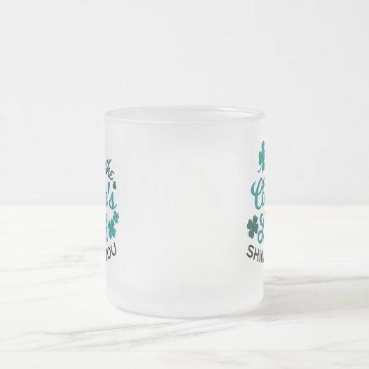 Lucky Clover Charm - May the Clover's Luck Shine Matglas Koffiemok (Center)