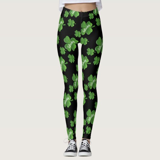 Lucky Clover Clover St. Patrick's Day Leggings (Voorkant)