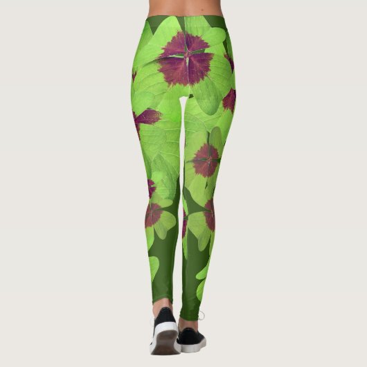 Lucky clover—compressie leggings (Achterkant)