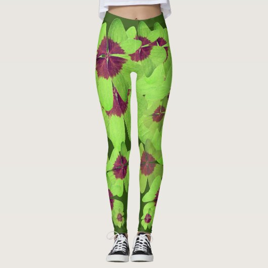 Lucky clover—compressie leggings (Voorkant)