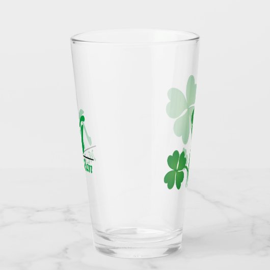 Lucky Clover Custom Monogram & Foto Glas (Rechts)