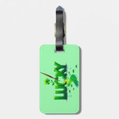Lucky Clover Design voor St. Patrick's Day Bagagelabel (Achterkant verticaal)