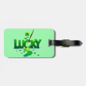 Lucky Clover Design voor St. Patrick's Day Bagagelabel (Achterkant horizontaal)