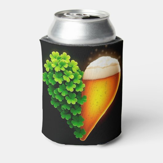 Lucky Clover Design voor St. Patrick's Day Blikjeskoeler (Blikje Achterkant)