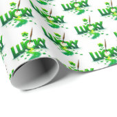 Lucky Clover Design voor St. Patrick's Day Cadeaupapier (Rol Hoek)