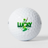 Lucky Clover Design voor St. Patrick's Day Golfballen (Voorkant)