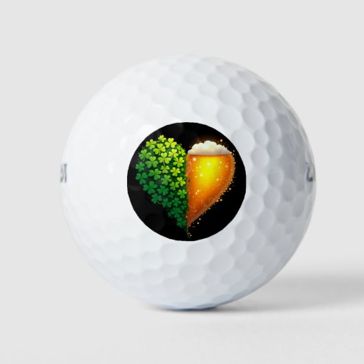 Lucky Clover Design voor St. Patrick's Day Golfballen (Voorkant)