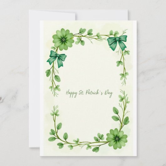 Lucky Clover Design voor St. Patrick's Day Kaart (Voorkant)