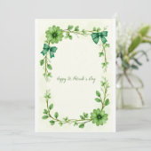 Lucky Clover Design voor St. Patrick's Day Kaart (Staand voorkant)