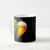 Lucky Clover Design voor St. Patrick's Day Koffiemok (Voorkant links)