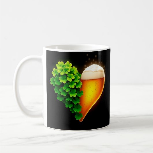 Lucky Clover Design voor St. Patrick's Day Koffiemok (Links)