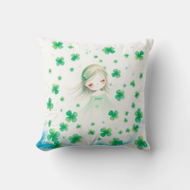 Lucky Clover Design voor St. Patrick's Day Kussen (Voorkant)