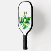Lucky Clover Design voor St. Patrick's Day Pickleball Paddle (Links)