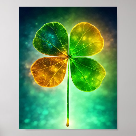 Lucky Clover Design voor St. Patrick's Day Poster (Voorkant)