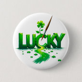 Lucky Clover Design voor St. Patrick's Day Ronde Button 5,7 Cm (Voorkant)