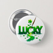 Lucky Clover Design voor St. Patrick's Day Ronde Button 5,7 Cm (Voorkant /achterkant)