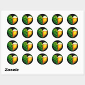 Lucky Clover Design voor St. Patrick's Day Ronde Sticker (Vel)