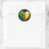 Lucky Clover Design voor St. Patrick's Day Ronde Sticker (Tas)