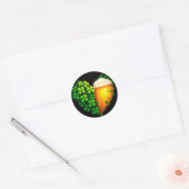 Lucky Clover Design voor St. Patrick's Day Ronde Sticker (Envelop)
