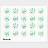 Lucky Clover Design voor St. Patrick's Day Ronde Sticker (Vel)