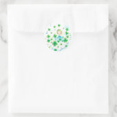Lucky Clover Design voor St. Patrick's Day Ronde Sticker (Tas)