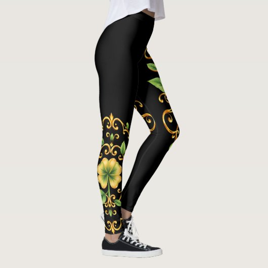 Lucky Clover 🍀 Een tijdloos symbool van geluk Leggings (Rechts)