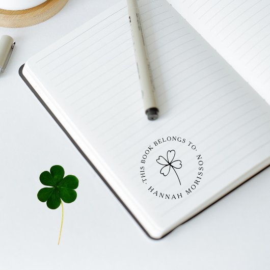 Lucky Clover Eenvoudige Bibliotheek Boek Aangepast Rubberstempel