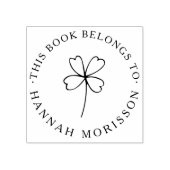 Lucky Clover Eenvoudige Bibliotheek Boek Aangepast Rubberstempel (Afrduk)