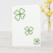 Lucky Clover Eenvoudige Gelukskaart Kaart (Gele Bloem)