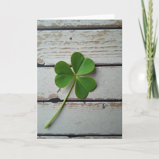 Lucky Clover Eenvoudige Kaart (Voorkant)