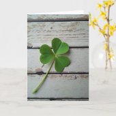 Lucky Clover Eenvoudige Kaart (Gele Bloem)