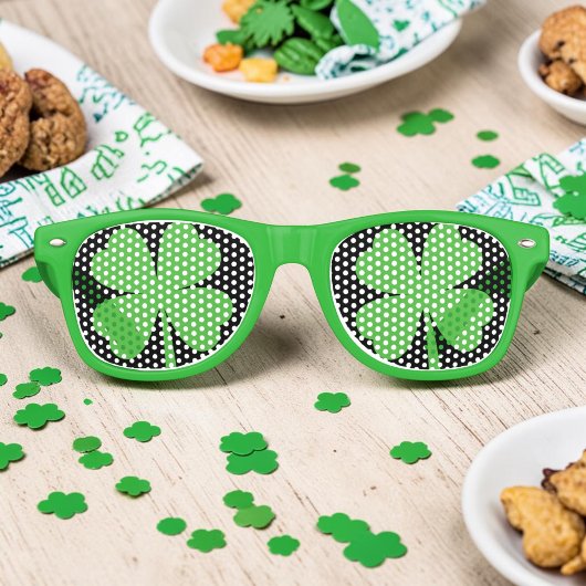 Lucky Clover Feest Bril Retro Zonnebril
