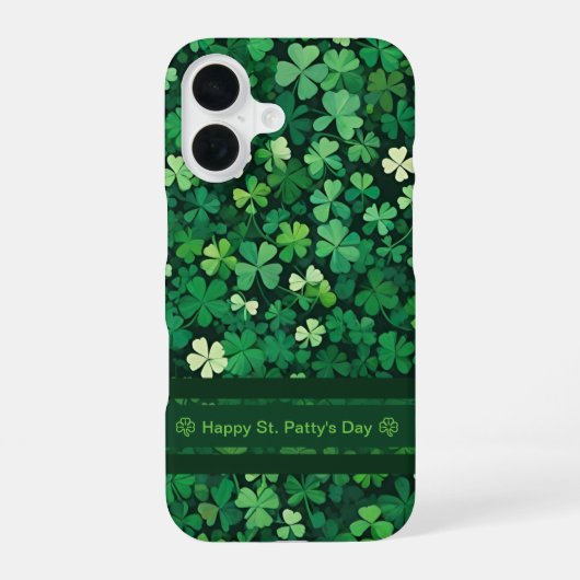 Lucky Clover Field iPhone 16 Hoesje (Achterkant)