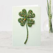 Lucky Clover Floral Pattern Card Kaart (Voorkant)
