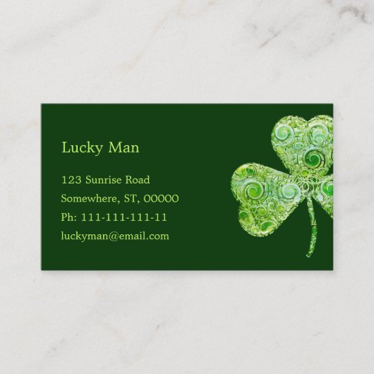 Lucky Clover | Floral Visitekaartje (Voorkant)