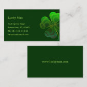 Lucky Clover | Floral Visitekaartje (Voorkant / Achterkant)