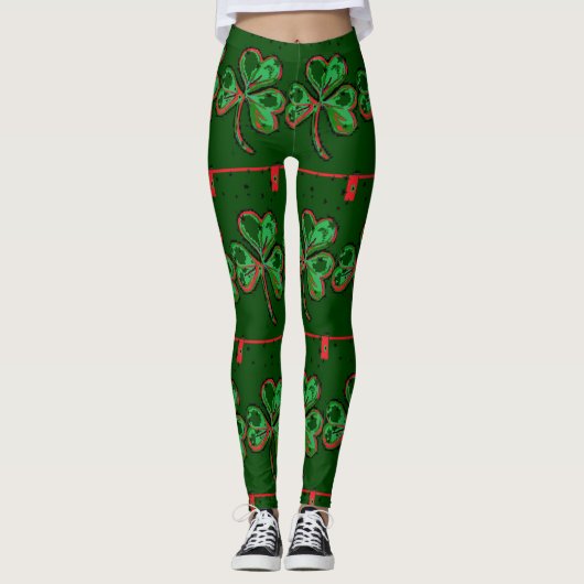 Lucky Clover Fun Leggings (Voorkant)