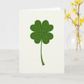 Lucky Clover Glitter Textuur Kaart (Gele Bloem)